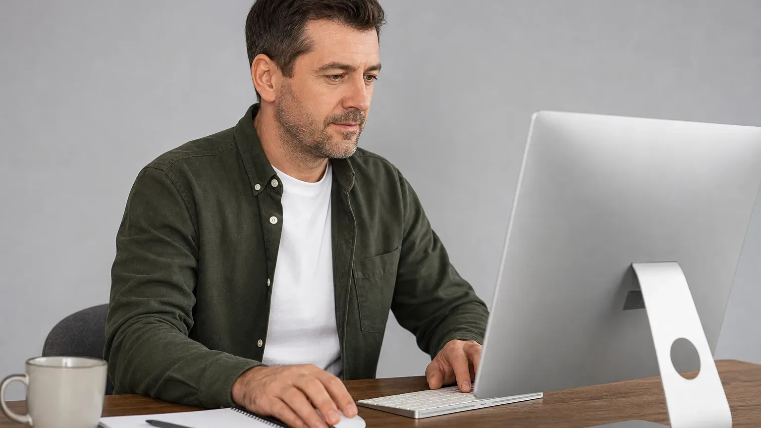A landlord completing a cover plan sign-up form online on a desktop computer