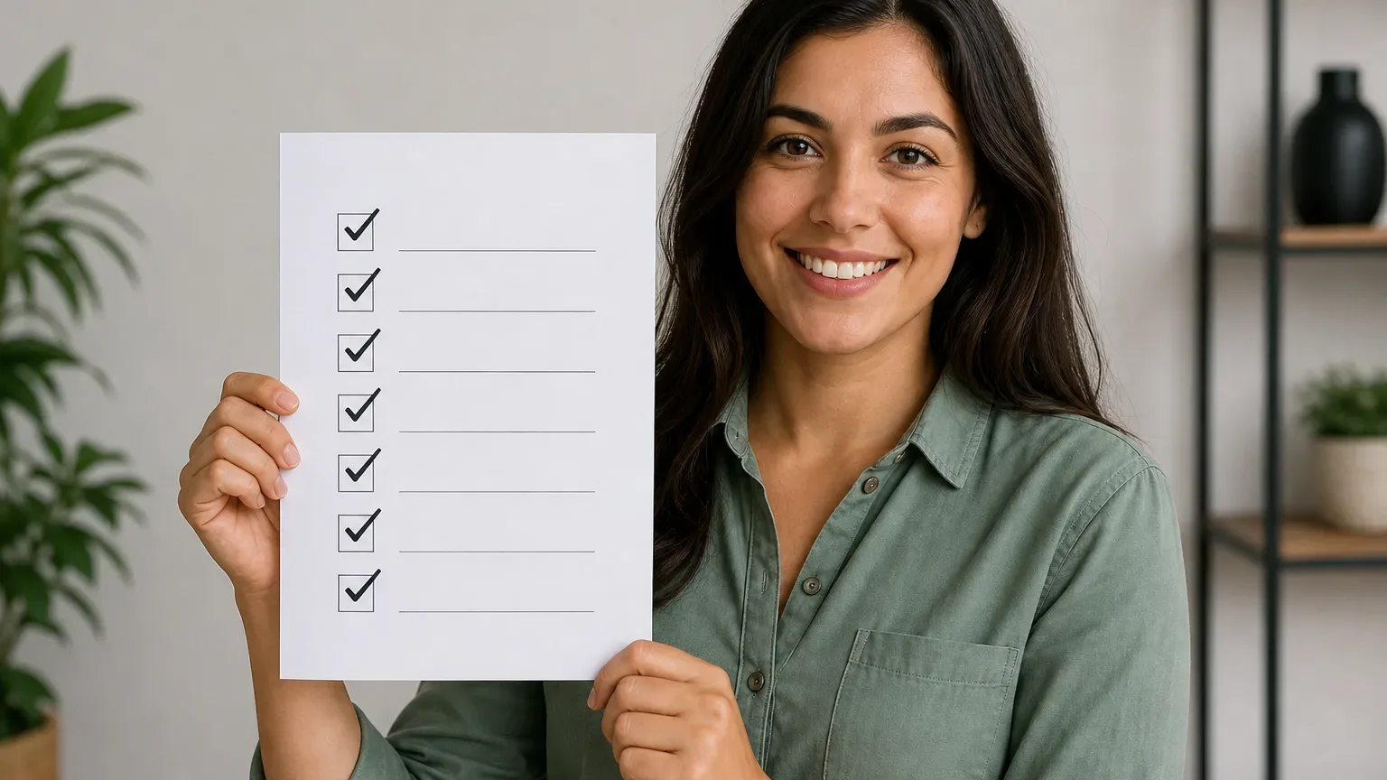 A printed list of items covered under a free boiler scheme with checkmarks beside each